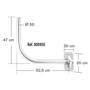 bras mural diam 50 zinc - erard