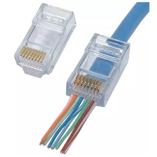50 connecteurs rj45 traversante cat6 - elbac