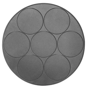 plaque 7 mini crepes.p/crepiere tradi. - lagrange