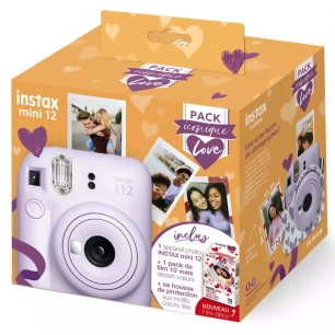 instax mini 12 violet pack iconique love - fujifilm