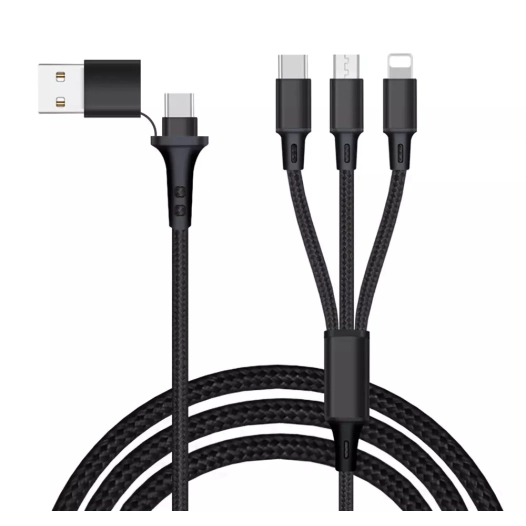 cable 5en1 usb-c/usb-a usb-c/light/mic - akashi