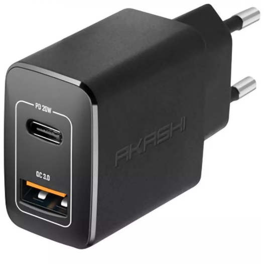 charg/sect/intel usb-c/usb 20w gan noir - akashi