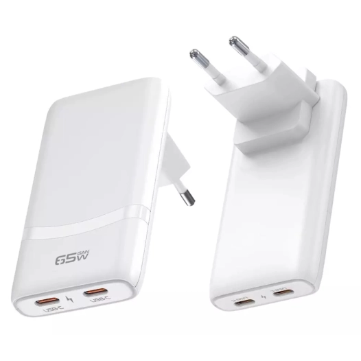 c/sect/univ gan 2 usb-c 65w blanc - akashi