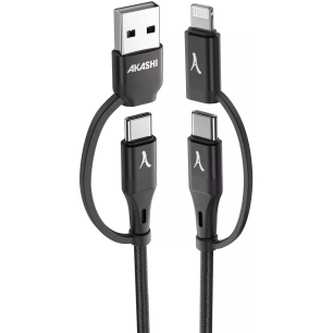 cable 4 en 1 universel - charge rapide - akashi