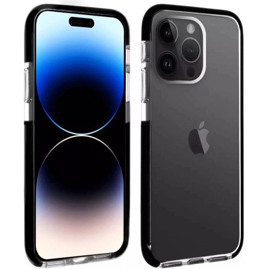 coque contour renforce noir p/ip 14 pro - akashi