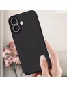 coque silicone noir magsafe p/iphone 16 - akashi