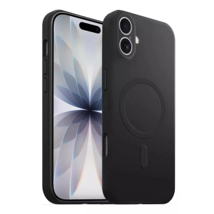 coque silicone noir magsafe p/iphone 17 - akashi