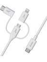 usb-c 1m 3/1 typ/c+microusb+lightning bl - akashi