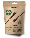 usb-c en kevlar 60w 1m usb-c noir - akashi