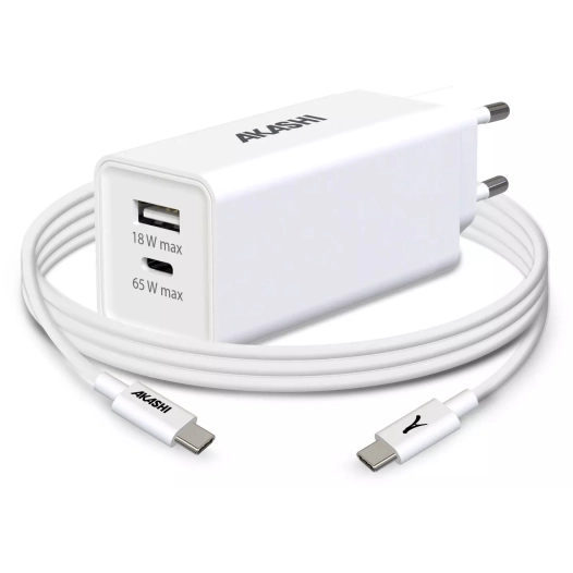 charg/sect/intel usb-c 65w gan usb 18w - akashi