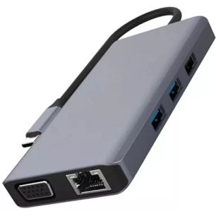 usb-c p/3usb/sd/microsd/hdmi4k/rj45/vga - akashi