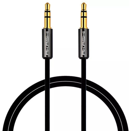 cable jack/jack 3.5 stereo noir 1m - akashi