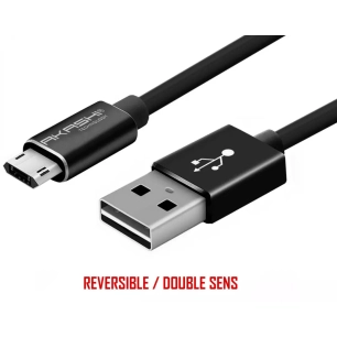 usb noir 1m reversible micro-usb - akashi