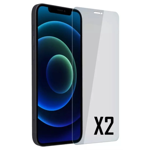 2 prot/verre trempe p/iphone 12/12 pro - akashi