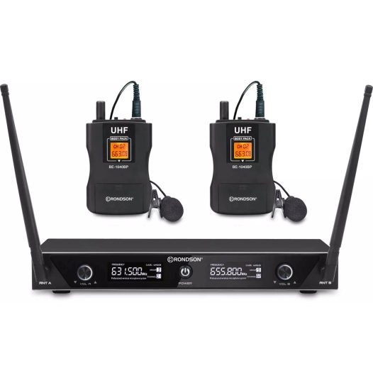 ens recepteur double uhf.2micros cravate - rondson