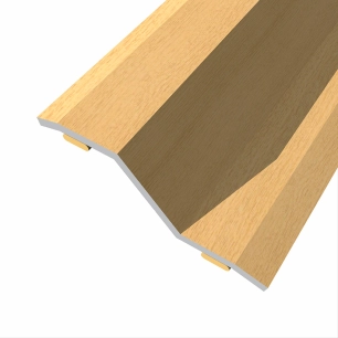 barre de seuil à niveau variable 8-14 mm en acier, adhésive, flooring, chêne rustique, 166 x 3,6 cm