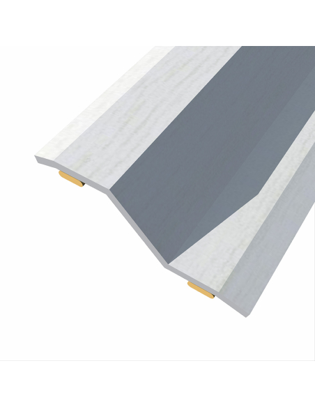 Barre de seuil adhésive niveau variable Ajustable 8-14mm, adhésive, acier chêne gris clair - BAGLINOX