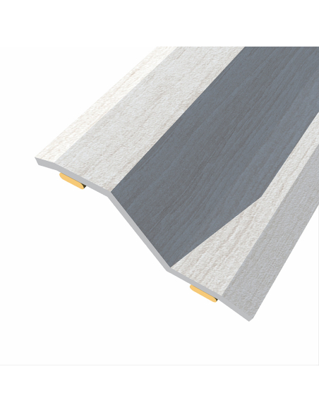 Barre de Seuil Adhésive Chêne Gris Niveau variable 8-14 mm, acier, adhésive - BAGLINOX