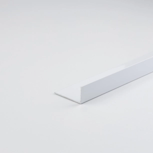 profilé d'angle en l à monter soi-même, en aluminium peint en blanc, 1000 x 15 x 10 mm