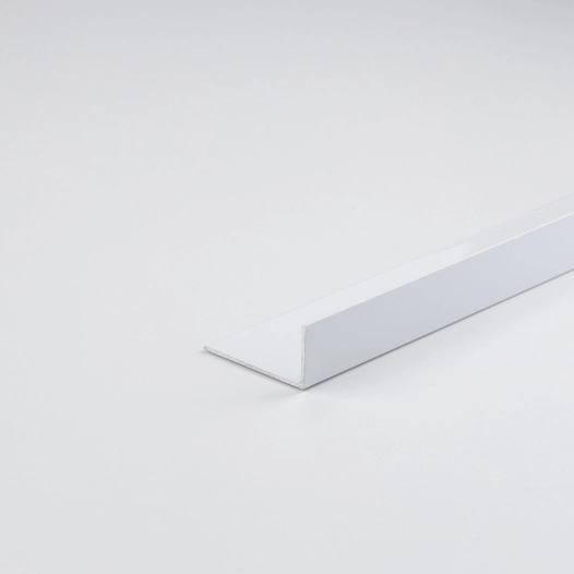 profilé d'angle en l à monter soi-même, en aluminium peint en blanc, 1000 x 30 x 15 mm