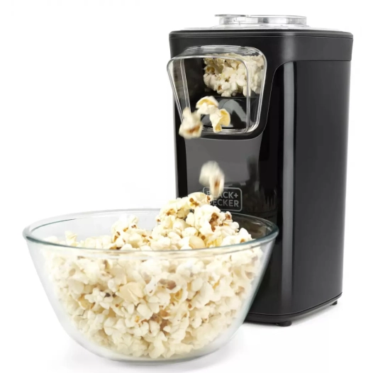 pop corn.1100w.ss/huile.verre doseur. - black et decker