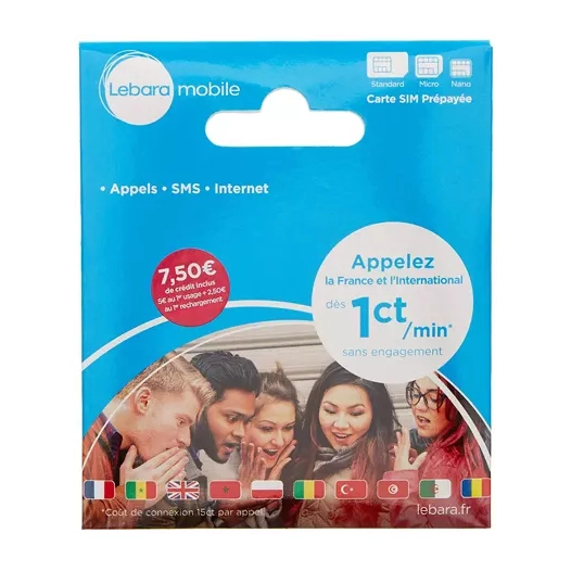 carte sim lebara - lebara