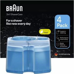 4cartouches nettoyant p/rasoir electr. - braun