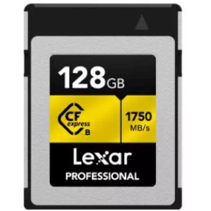 cfexpress pro type b gold series 128gb - lexar