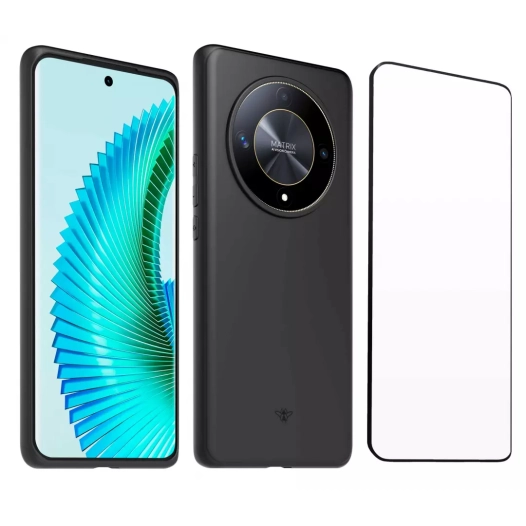 coque noire+prot ecran honor magic6 lite - casr