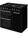 90x60cm.5gaz.2f.elec.ab.noir/inox. - smeg