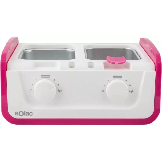 pro wax.cire chaude.325w.2cuves.blc/rose - solac