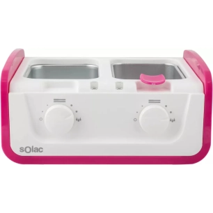 pro wax.cire chaude.325w.2cuves.blc/rose - solac