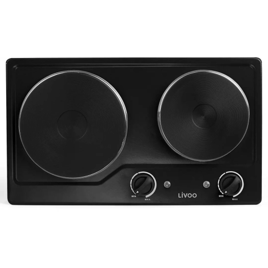 2elec.2500w.manettes frontales.2thermo. - livoo