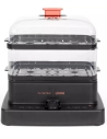 cuiseur vapeur.1200w.3paniers.8pers.noir - livoo