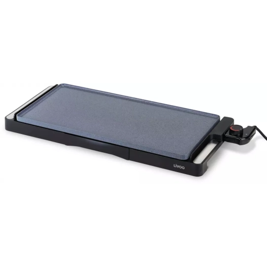 plancha.2200w.50x25.therm regl.noir. - livoo