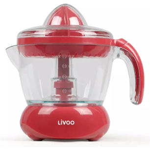 presse agrumes.25w.rotation 2 sens.rouge - livoo