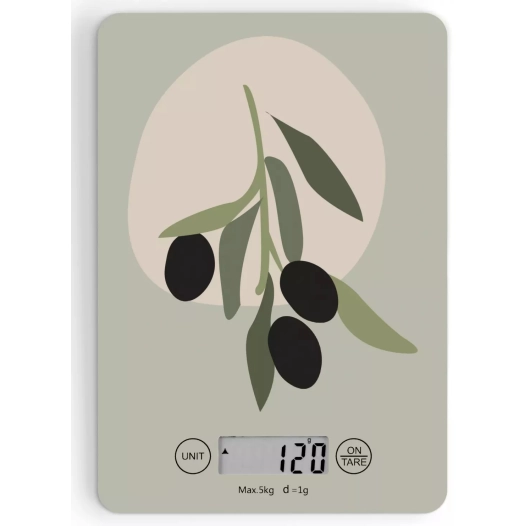 5kg.tare.elec.sensitives.blanc/olives. - livoo
