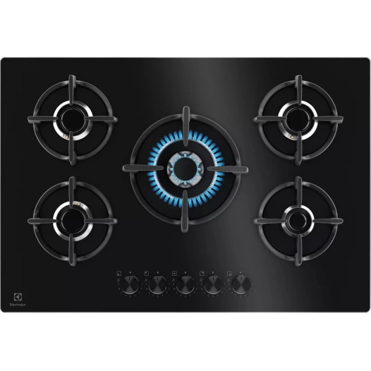 5gaz.75cm.g fonte.cdes front.noir. - electrolux