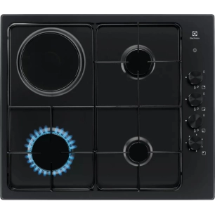 3gaz+1elec.60cm.thermoc.cdes lat.noir. - electrolux