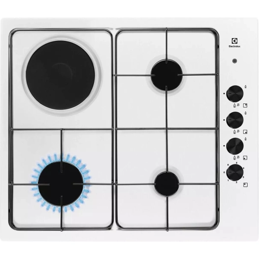 3gaz+1elec.60cm.thermoc.cdes lat.blc. - electrolux