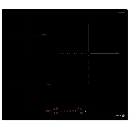 3ind.60cm.6600w.slider.noir - fagor