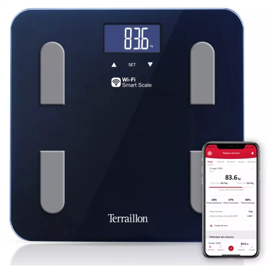 180kg.100g.impendace.elect.connect.noir. - terraillon