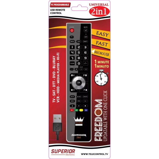 telecommande tv p/2 appareils via usb. - mbg