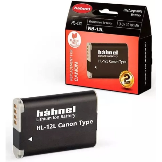 batterie compatible canon nb-12l - hahnel