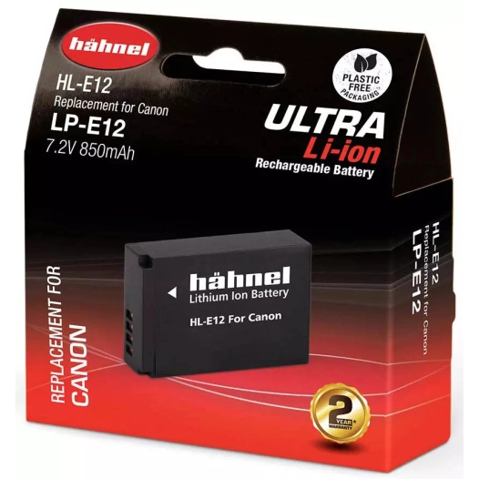 batterie compatible canon lp-e12 ultra - hahnel