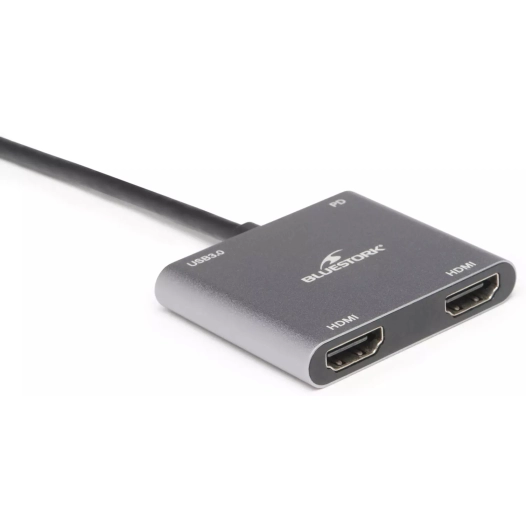 hub usb+usb-c+2 hdmi. - bluestork