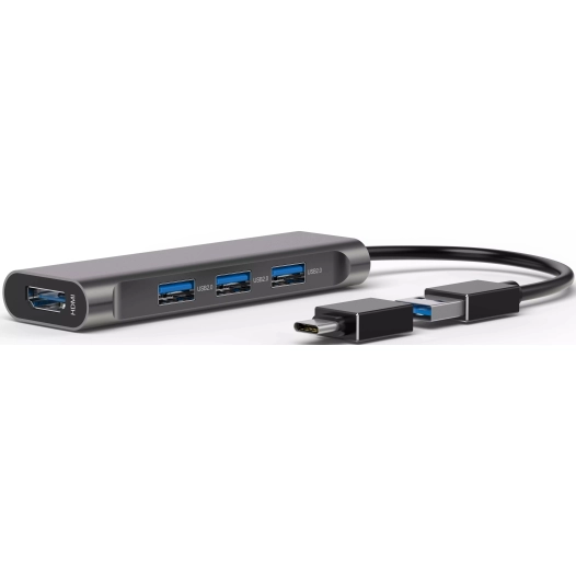 hub usb adapt.3ports usb-a2.0+1hdmi. - bluestork