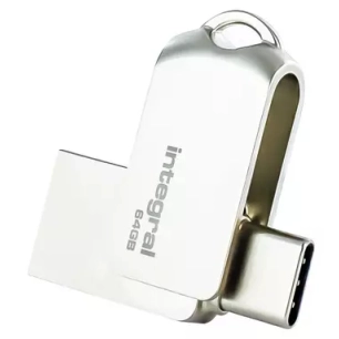 cle 64gb usb3.0 + type-c dual 360. - integral