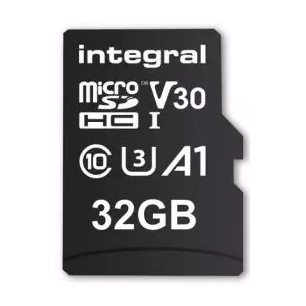 micro sdhc 32gb uhs1 u1 cl10 v30 - integral