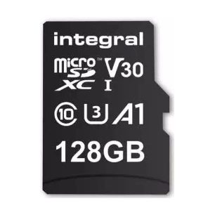 micro sdxc 128gb uhs1 u1 cl10 v30 4k - integral